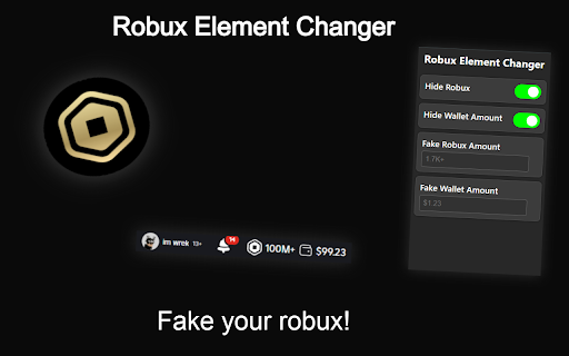 Robux Element Changer :: Changes your robux and wallet display amount on roblox.com!