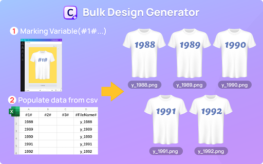 Bulk Design Generator for Canva :: Automate Canva design variations in bulk with variables, generate batches, and download generated designs faster for workflows.