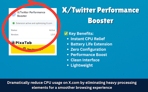 X/Twitter Performance Booster :: Dramatically reduce CPU usage on X.com by eliminating heavy processing elements for a smoother browsing experience