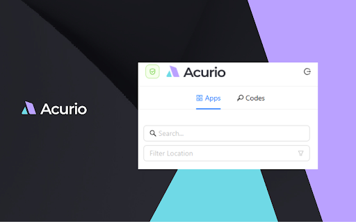 Acurio :: Acurio's Extension for management and seamless app launching.