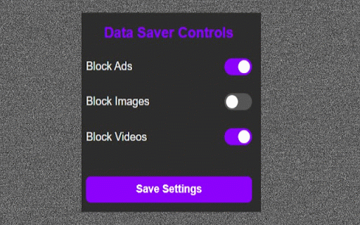 Data Saver :: Save data by blocking ads, images, and autoplay videos.