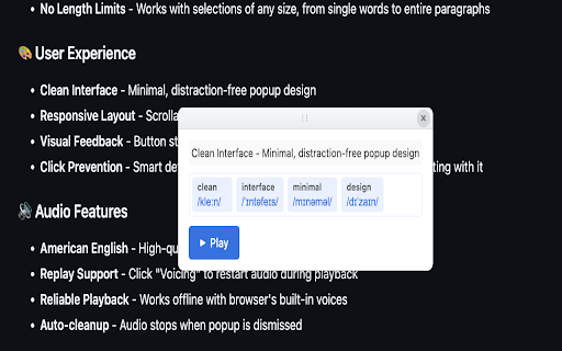 English Pronunciation Helper :: Select text to hear English pronunciation and see IPA notation