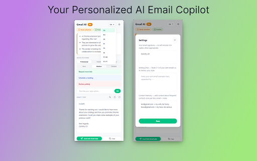 MailAI - Gmail AI Assistant & Reply :: Gmail AI assistant in your side panel. Summarize long threads & draft context-aware email replies in any language with Gemini.