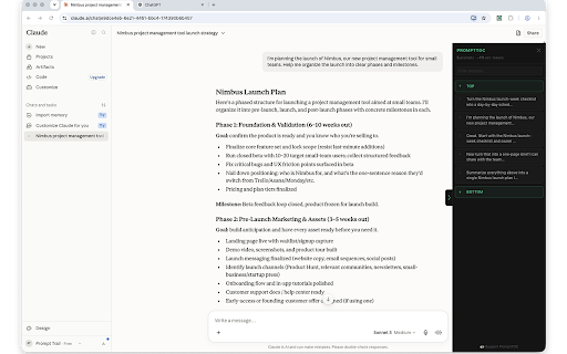 PromptTOC - ChatGPT & Claude Navigator :: Turn your AI conversations into an instant table of contents. Skip the scroll and jump directly to any prompt.