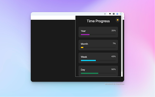 Time Progress :: Track day, week, month and year's progress with a beautiful modern interface