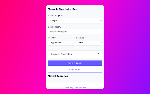 Search Engine Simulator Pro :: Simulate search engine queries with advanced parameters