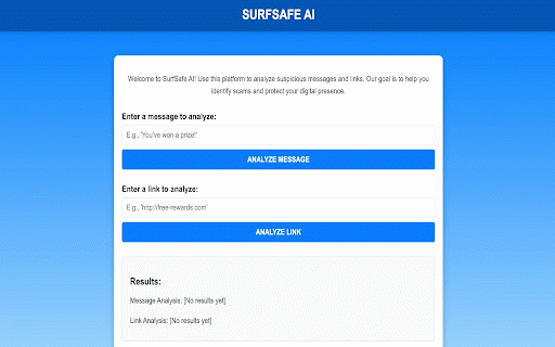 SurfSafe :: Analyze suspicious messages and links to detect scams.