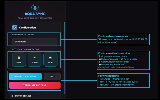 AQUA SYNC – Smart Drink Water Reminder & Hydration Assistant :: ⚡Smart drink water reminder and hydration assistant with customizable water notifications and gentle visual reminders