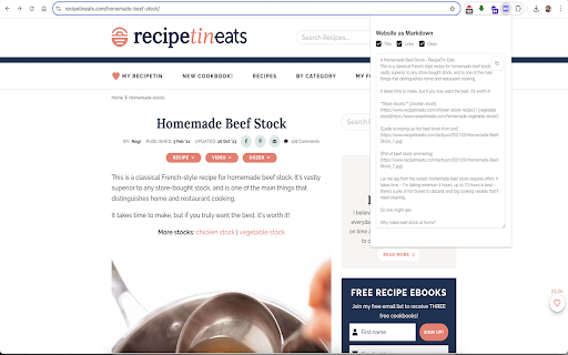 Website to Markdown :: A Chrome extension to convert web pages to Markdown