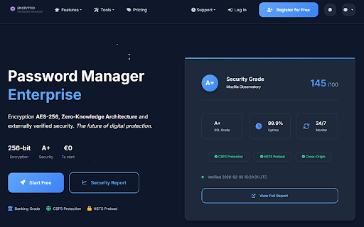 Encryptio Password Manager :: Access your Encryptio vault in the browser: autofill logins on encryptio.it, manage passwords and notes. Syncs with your account.