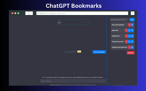ChatGPT Bookmark Manager :: Save and manage bookmarks for ChatGPT conversations