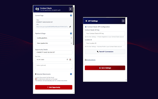Contract Stackr - Gov Contract Assistant :: Automatically scrape government contracts and add them to your Contract Stackr CRM