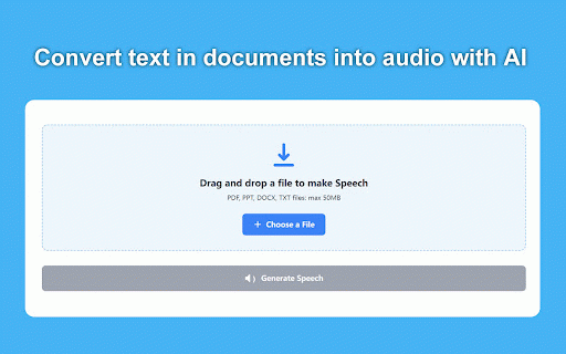 File to Speech :: Convert text in documents into natural‑sounding audio with AI.