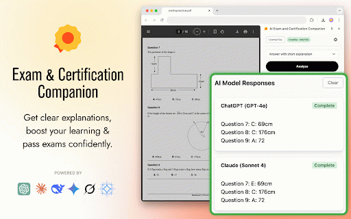 AI Exam and Certification Companion :: Analyze exam questions and certification questions with multiple AI models
