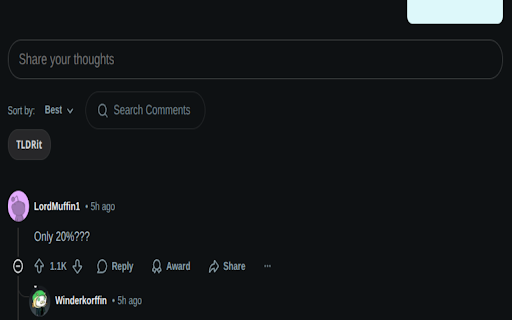 TLDRit :: Summarize Reddit post as top comment