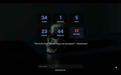 Your Days Are Numbered :: A sobering reminder of your mortality through a personalized death clock calculation