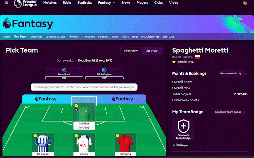 FPL Changer :: Make changes to the fantasy.premierleague.com pages.