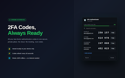 2FA Authenticator :: TOTP authenticator