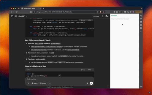 Chat Outline :: Displays a Table of Contents for your prompts on ChatGPT, Claude, and AI Studio.