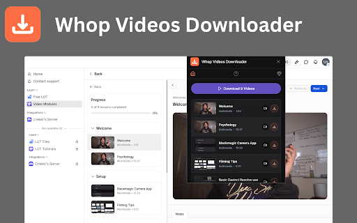 Whop Videos Downloader - Whop Courses Downloader :: Whop Videos Downloader: One-Click Whop Course Video Downloads