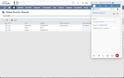 RingCentral RingCX for NetSuite :: RingCentral RingCX for NetSuite