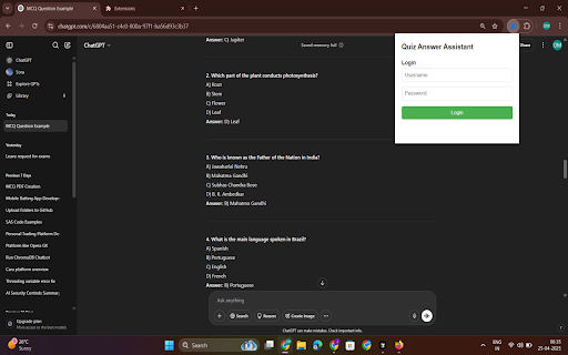 Quiz Answer Assistant :: Helps you get answers to quiz questions instantly with a simple text selection