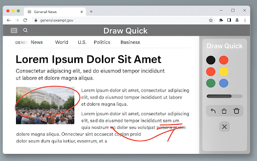 Draw Quick :: Draw free‑hand on any web page.