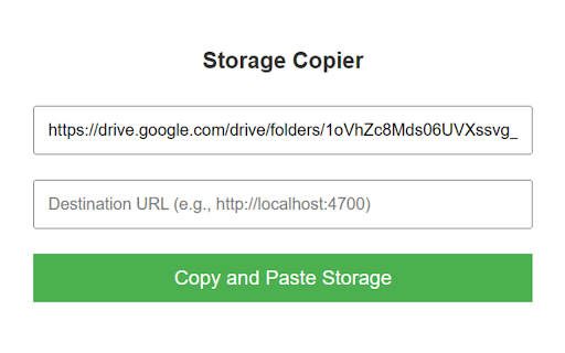 Storage Copier :: Copy local and session storage between domains