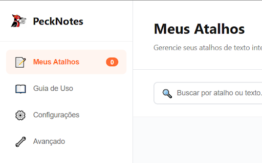 PeckNotes :: Atalhos de texto inteligentes para turbinar sua digitacao.