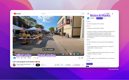 LanguagePuppy - YouTube Notes & Speaking :: LanguagePuppy helps you turn YouTube into a powerful language class. Take notes, practice shadowing, and boost your skills.