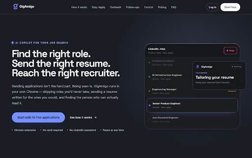 GigAmigo :: A controlled AI copilot for tailored applications and recruiter outreach.
