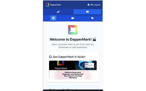 DapperMark - Summarize, Translate, Bookmark YouTube Videos with CHATGPT :: Instantly Summarize transalate transcriptions, Bookmark, and Rediscover your favorite YouTube videos