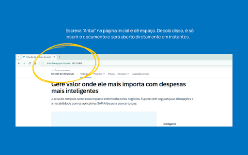 Ariba Navegação Rápida :: Acesse documentos WS, SR, CW e outros no Ariba com um clique. Compatível com qualquer realm.