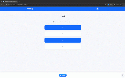 Wooclap AmIRight :: A Chrome extension that prevent if your answer are right for the website Wooclap.