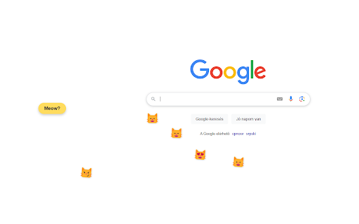 Meow Button :: Adds a Meow button to every website that spawns falling cat emojis