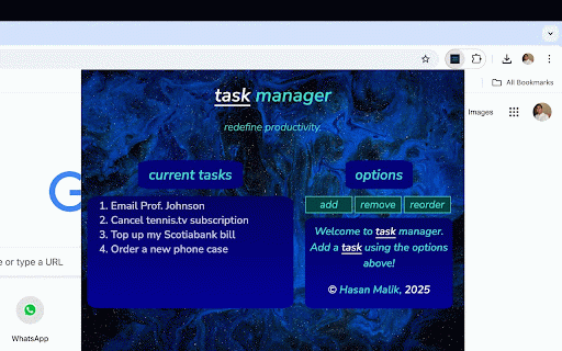 Task Manager :: An app to bolster productivity. Manage your tasks.