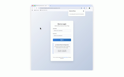 SelectorPass - Secure Password Manager :: Secure password manager with precision CSS targeting and complete local storage