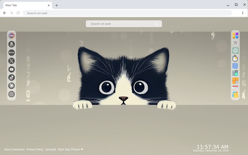 Cute Cat Live Wallpaper :: Transform your new tab with adorable, high-definition cat videos for a purr-fectly charming browsing experience!