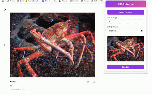 VSCOify :: A simple chrome extension allowing photographers to extract images and info from VSCO posts.