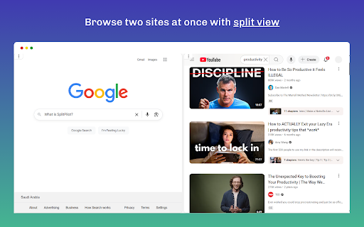 SplitPilot - Split Screen for Chrome :: Open two websites side by side in one tab. Multitask faster with a clean split-screen for Google Chrome.