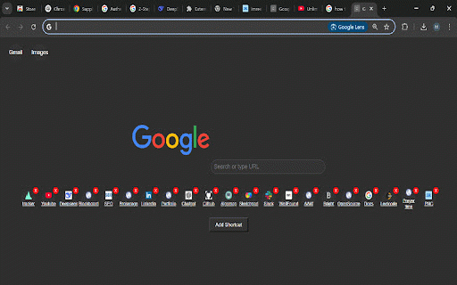 Unlimited Chrome Shortcuts :: A Chrome extension that allows more than the default amount of 10 shortcuts.