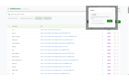 LinkHarvest - Extract All Page Links & Export CSV :: Lightweight link extraction tool - scan all page links with filtering and CSV export