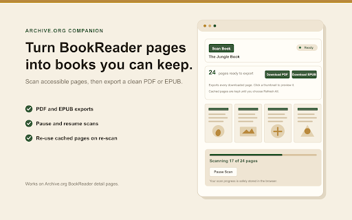Archive.org Book Downloader :: Create PDF or EPUB books from Archive.org BookReader pages.