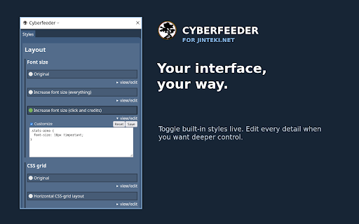 Cyberfeeder :: UI improvements for jinteki.net