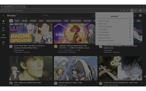 Animefy - Waifus on YouTube Thumbnails :: Prank your friends or have fun yourself! It places anime waifus on YouTube thumbnails.