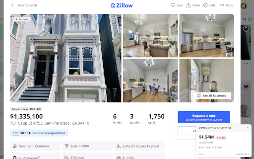 dumdum.fyi real estate price predictor :: Estimates the eventual sale price of homes on Zillow, Redfin, and Realtor.com using the dumdum.fyi predictor.