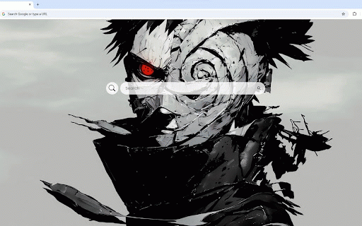 Obito Uchiha Live Wallpaper :: Obito Uchiha's masked face with glowing red Sharingan in dark monochrome Naruto art.