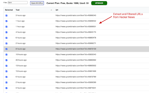 Bulk URL Extractor and Opener :: One click to extract links from current page and open them in new tabs. Filter URLs by keywords and remove duplicates.