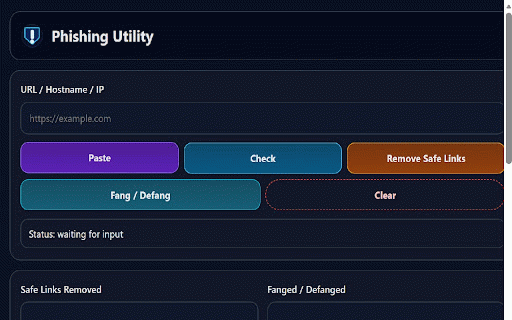 Phishing Utility Prefill :: Security analyst tool: prefills phishing-report and threat-investigation forms across major security portals