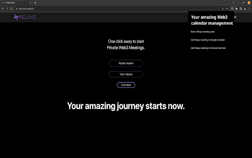 Relayz Meet :: A smart extension that connects you to Web3 and allows you to schedule Relayz meetings
